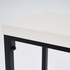 Industrial Wood Bar Table With Metal Base, Black