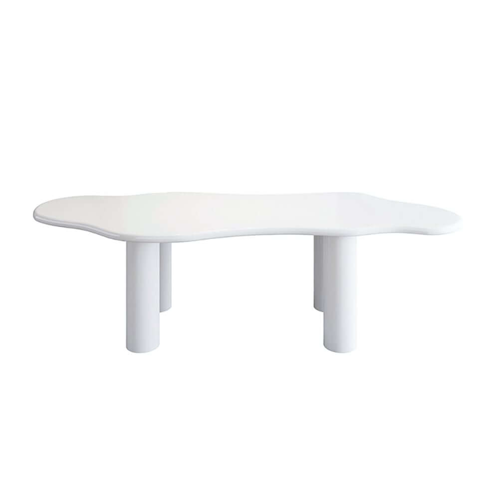 Engineered Table Japandi Black Engineered Wood Dining Table for 6 – Hompkin