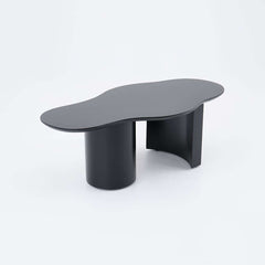 Japandi Cloud Shape Coffee Table, Engineered Wood, White