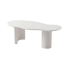 Japandi Cloud Shape Coffee Table, Engineered Wood, White