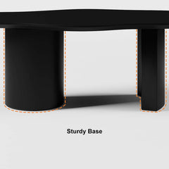 Japandi Cloud Shape Coffee Table, Engineered Wood, White