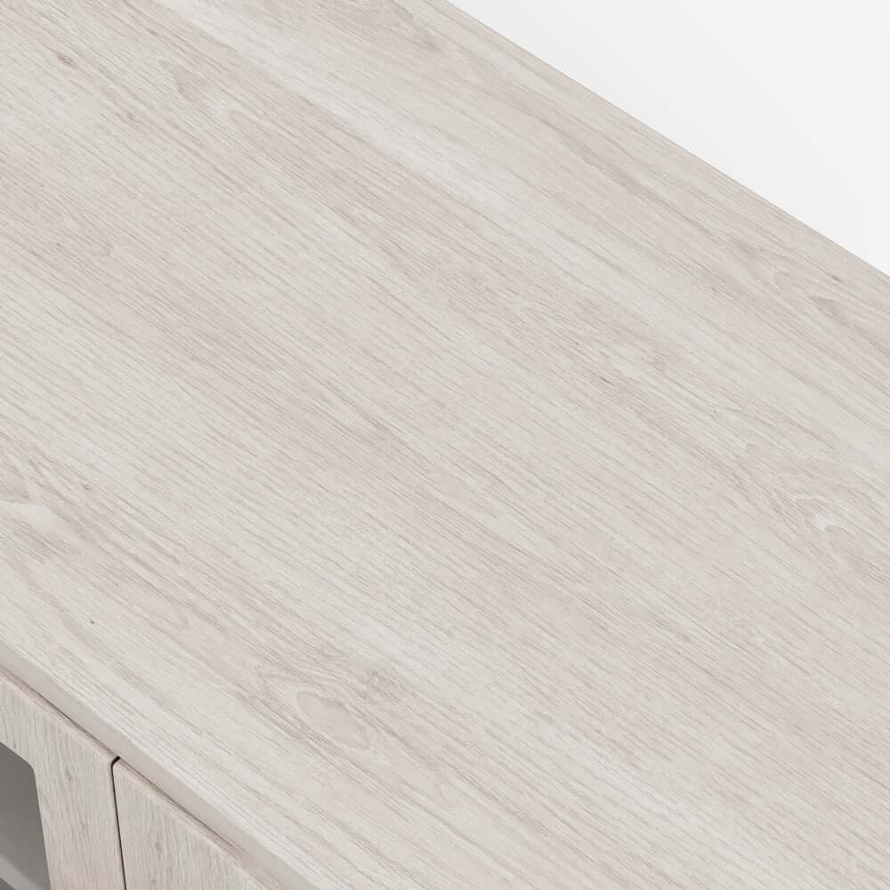 Japandi LED TV Stand With Soft-Close Drawers - Ash Veneer