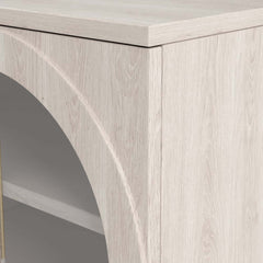 Japandi LED TV Stand With Soft-Close Drawers - Ash Veneer