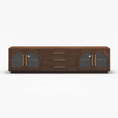 Japandi LED TV Stand With Soft-Close Drawers - Ash Veneer