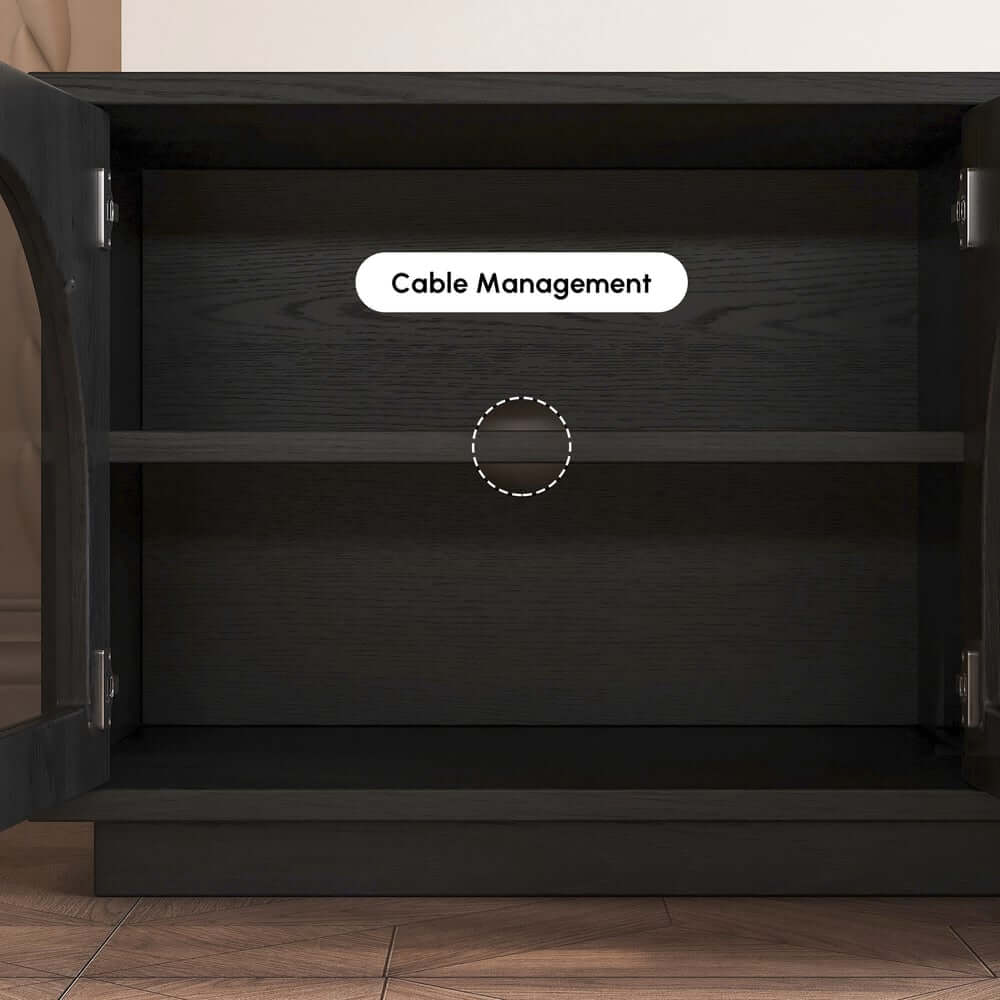 Japandi LED TV Stand With Soft-Close Drawers - Ash Veneer