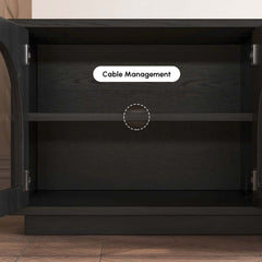 Japandi LED TV Stand With Soft-Close Drawers - Ash Veneer