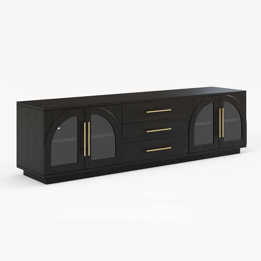 Japandi LED TV Stand With Soft-Close Drawers - Ash Veneer