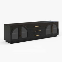 Japandi LED TV Stand With Soft-Close Drawers - Ash Veneer