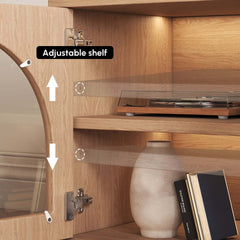 Japandi LED TV Stand With Soft-Close Drawers - Ash Veneer