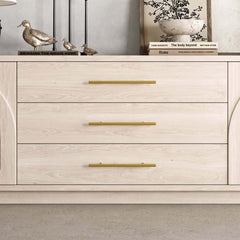 Japandi LED TV Stand With Soft-Close Drawers - Ash Veneer