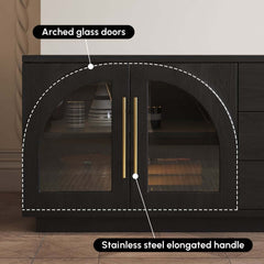 Japandi LED TV Stand With Soft-Close Drawers - Ash Veneer