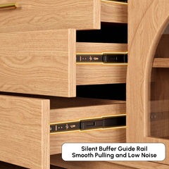 Japandi LED TV Stand With Soft-Close Drawers - Ash Veneer