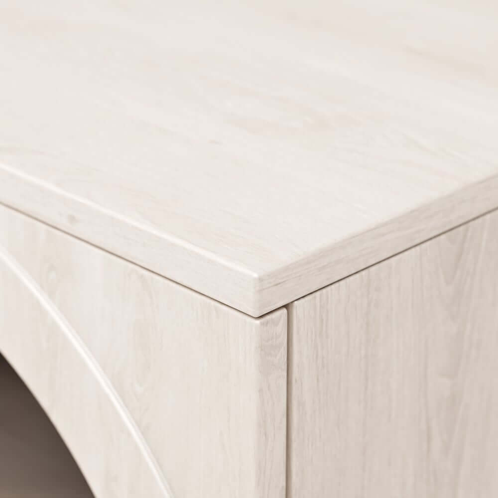 Japandi LED TV Stand With Soft-Close Drawers - Ash Veneer