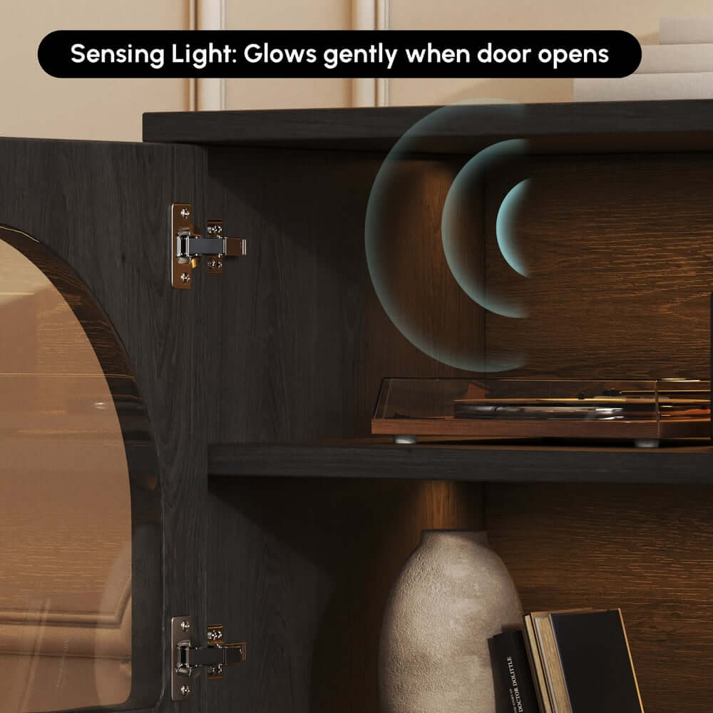 Japandi LED TV Stand With Soft-Close Drawers - Ash Veneer