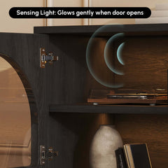 Japandi LED TV Stand With Soft-Close Drawers - Ash Veneer