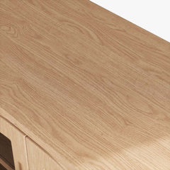 Japandi LED TV Stand With Soft-Close Drawers - Ash Veneer