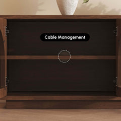 Japandi LED TV Stand With Soft-Close Drawers - Ash Veneer