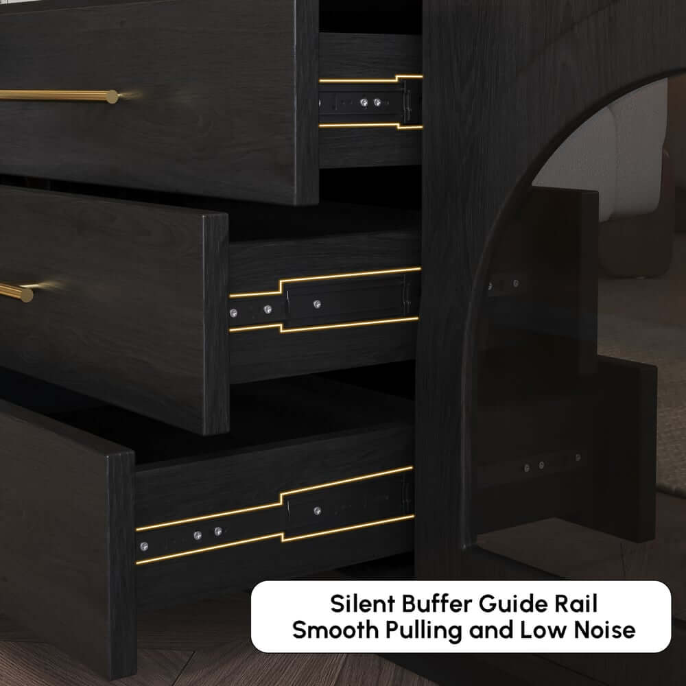 Japandi LED TV Stand With Soft-Close Drawers - Ash Veneer