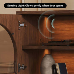 Japandi LED TV Stand With Soft-Close Drawers - Ash Veneer