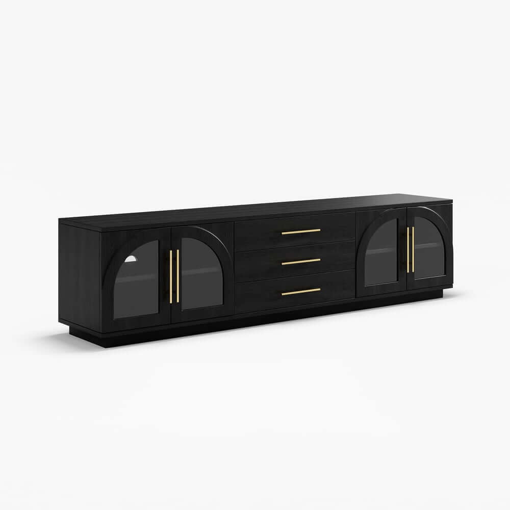 Japandi LED TV Stand With Soft-Close Drawers - Ash Veneer