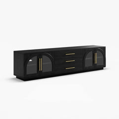 Japandi LED TV Stand With Soft-Close Drawers - Ash Veneer
