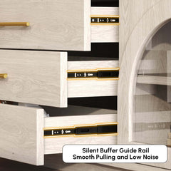 Japandi LED TV Stand With Soft-Close Drawers - Ash Veneer