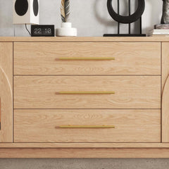 Japandi LED TV Stand With Soft-Close Drawers - Ash Veneer