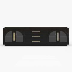Japandi LED TV Stand With Soft-Close Drawers - Ash Veneer