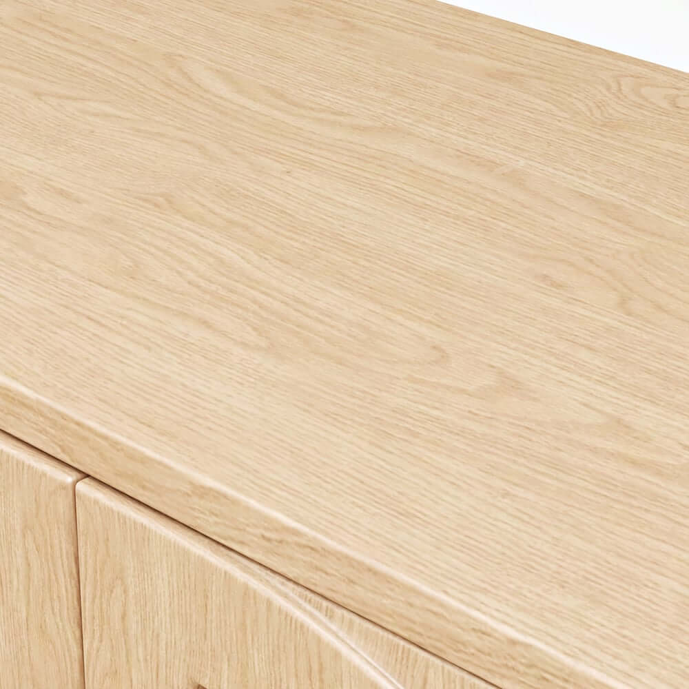 Japandi LED TV Stand With Soft-Close Drawers - Ash Veneer
