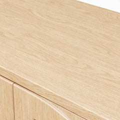Japandi LED TV Stand With Soft-Close Drawers - Ash Veneer