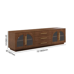 Japandi LED TV Stand With Soft-Close Drawers - Ash Veneer Dimensions