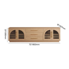 Japandi LED TV Stand With Soft-Close Drawers - Ash Veneer Dimensions