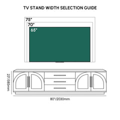 Japandi LED TV Stand With Soft-Close Drawers - Ash Veneer Dimensions