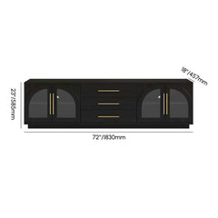 Japandi LED TV Stand With Soft-Close Drawers - Ash Veneer Dimensions