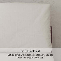 Japandi Modular 3-Seater Sofa with Cotton-Linen Upholstery