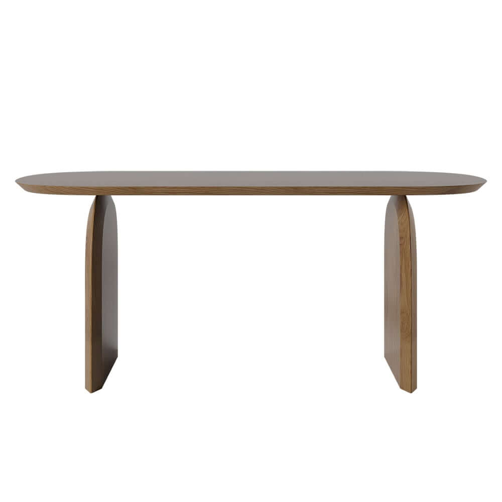 Japandi Pine Wood Oval Dining Table, Seats 6
