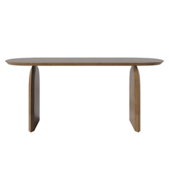 Japandi Pine Wood Oval Dining Table, Seats 6