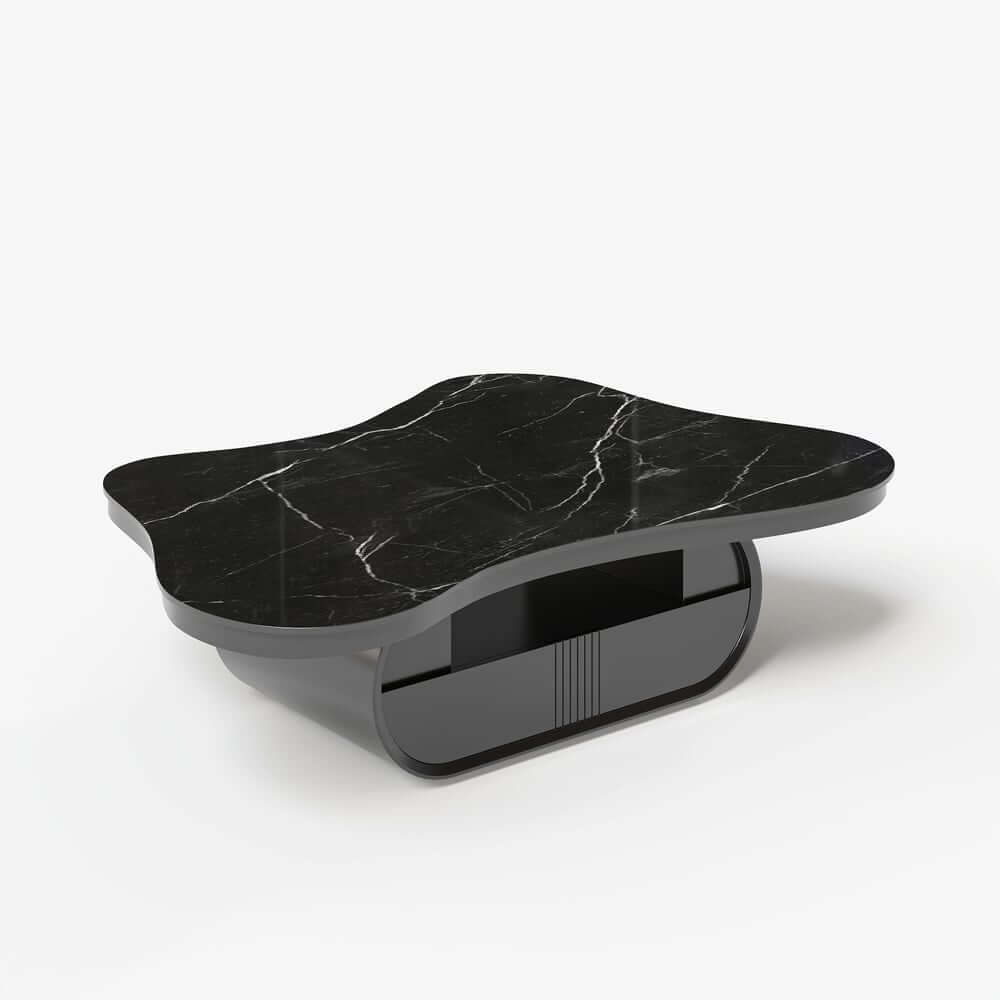 Japandi Sintered Stone Coffee Table With Drawer