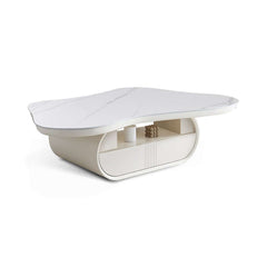 Japandi Sintered Stone Coffee Table With Drawer