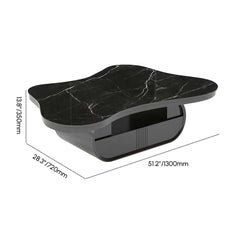 Japandi Sintered Stone Coffee Table With Drawer Dimensions