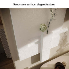 Japandi Wooden Wall Art with 3D Sandstone Texture and Vase Feature