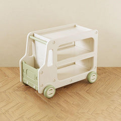 Kids' Car-Shaped Storage Unit with Open Shelves and Mobility Casters