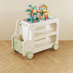 Kids' Car-Shaped Storage Unit with Open Shelves and Mobility Casters