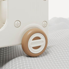 Kids' Car-Shaped Storage Unit with Open Shelves and Mobility Casters