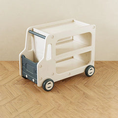 Kids' Car-Shaped Storage Unit with Open Shelves and Mobility Casters