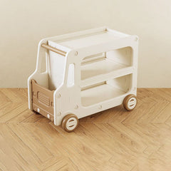 Kids' Car-Shaped Storage Unit with Open Shelves and Mobility Casters