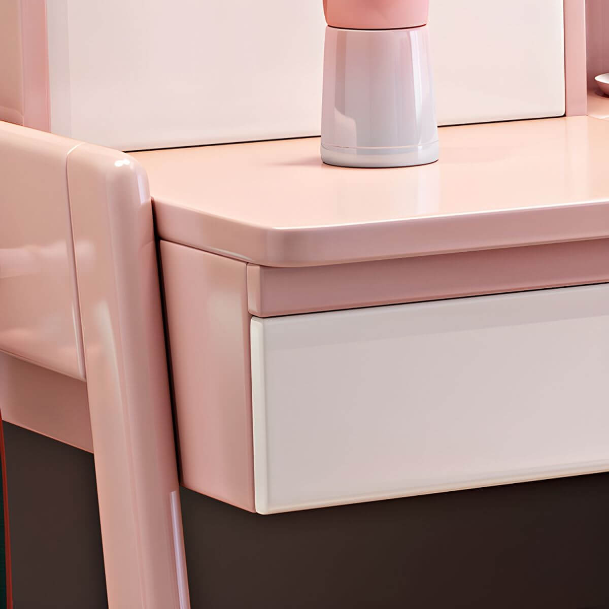 Kids Writing Desk Set with Tilt-Top and Storage Hutch