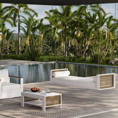 Light Gray Hanging Swing Bed with Aluminum Frame and Cushions