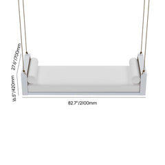 Light Gray Hanging Swing Bed with Aluminum Frame and Cushions Dimensions