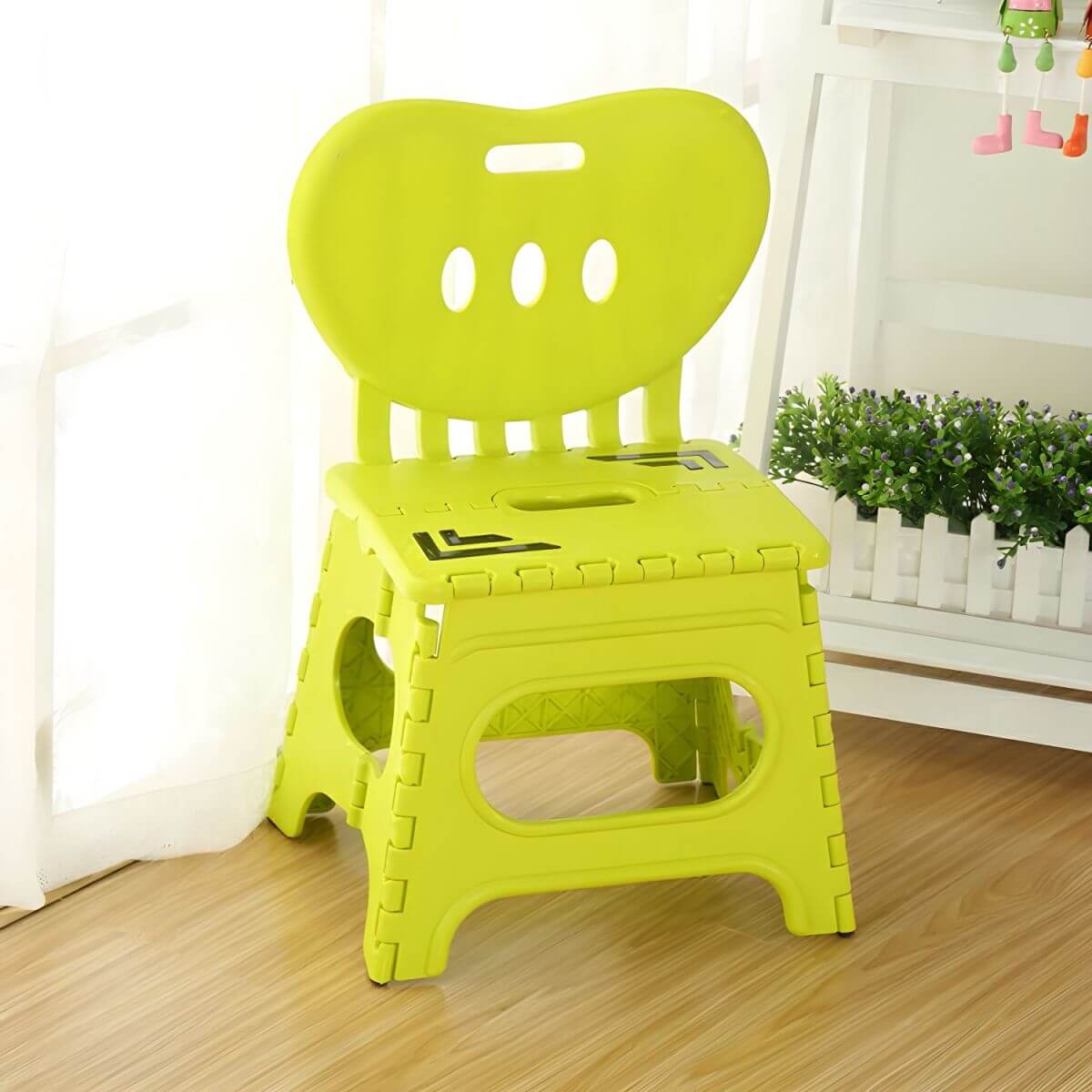 Lightweight Foldable Toddler Chair in Bright Solid Colors with Handle Main Product Image